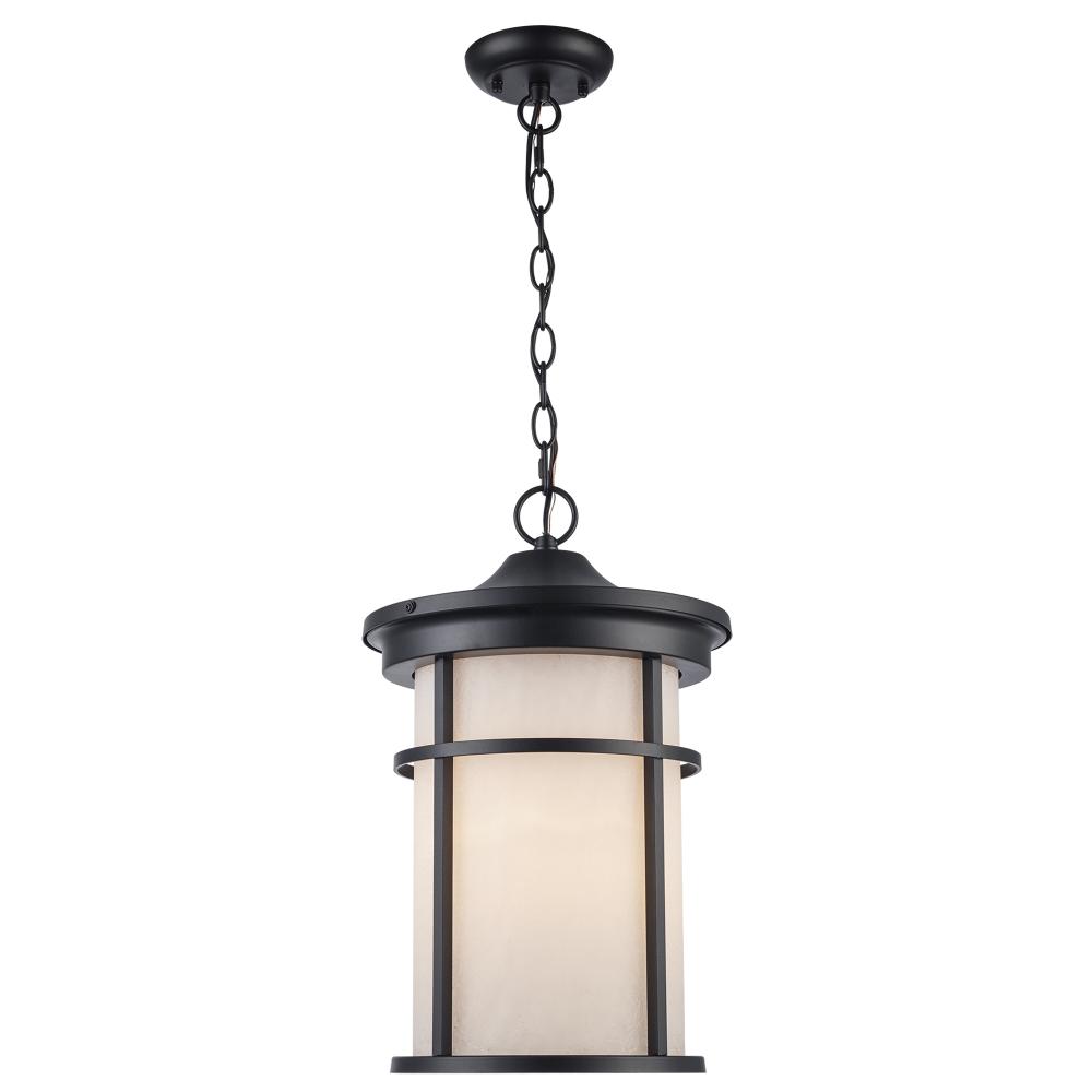 1LT HANGING LANTERN-LG-CRACKLE